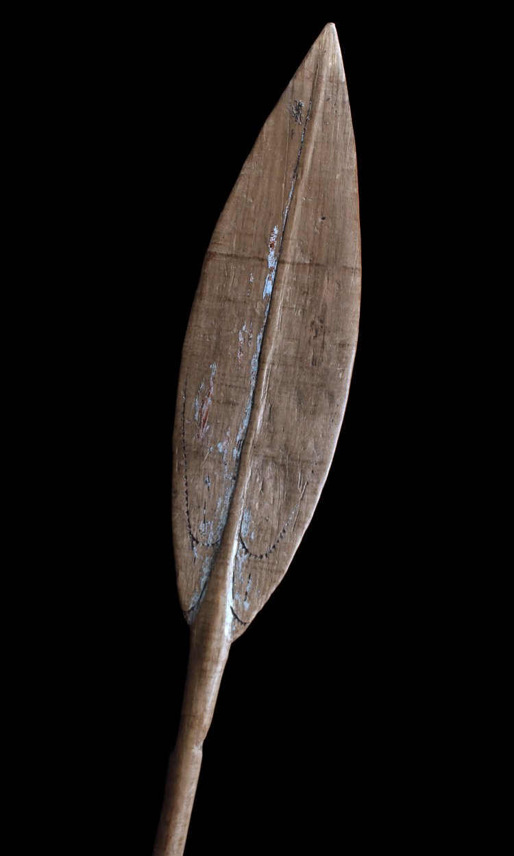 Testa di pagaia, fiume Sepik, Papua Nuova Guinea, arte tribale, arte oceaniana, Oceania