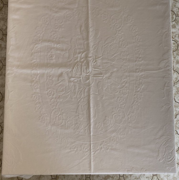 Monogrammed Cotton Wedding Blanket MJS