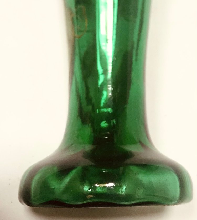 Vase art-nouveau en verre coloré /émaillé Legras