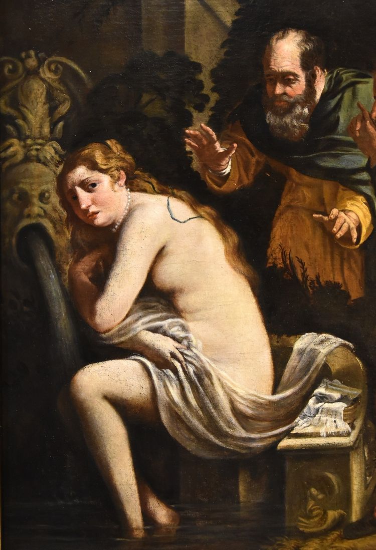 Susanna And The Old Men, Painter Active In Rome In The Early 17th Century