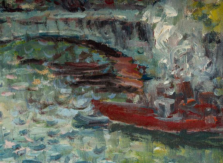 Mério Ameglio (1897-1970) Blick auf Pont-Neuf Öl auf Leinwand um 1950