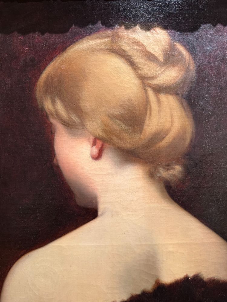 Ecole Française Impressionniste - Nuque De Femme Blonde à la broche, circa 1890