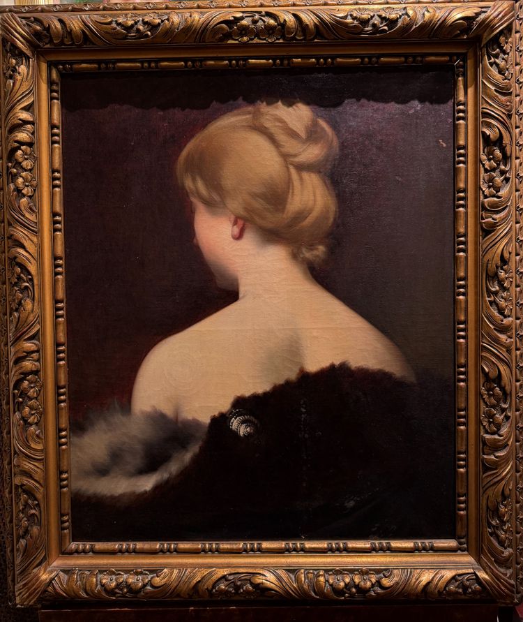 Ecole Française Impressionniste - Nuque De Femme Blonde à la broche, circa 1890