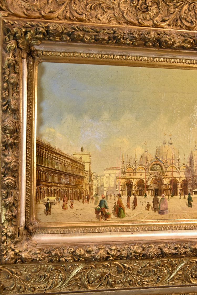 Veduta di Venezia con Piazza San Marco, Pittore vedutista dell'Ottocento