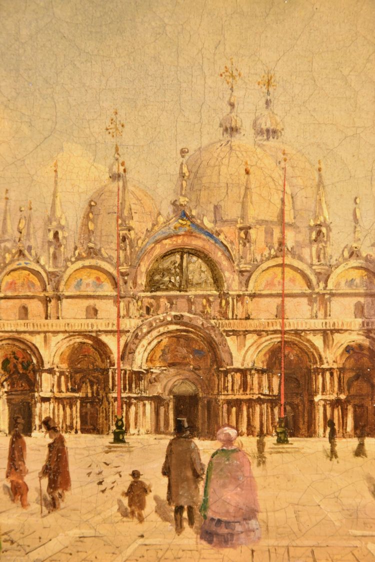 Veduta di Venezia con Piazza San Marco, Pittore vedutista dell'Ottocento