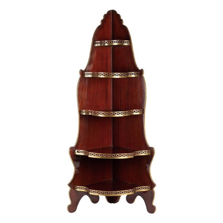 Louis XVI style mahogany corner with bronze and gilt brass decoration circa 1890-1900