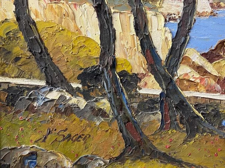 Tableau signé Xavier SAGER 1881-1969 vue de Nice Paire possible