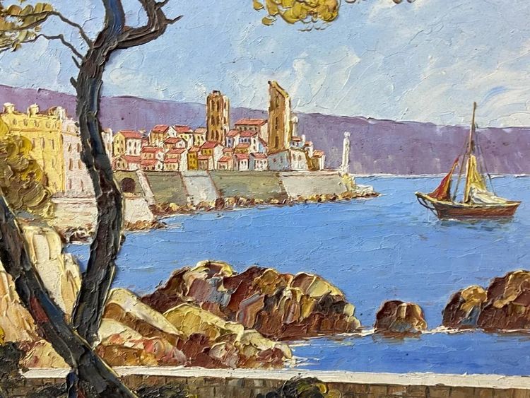 Tableau signé Xavier SAGER 1881-1969 vue de Nice Paire possible