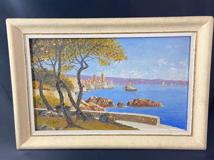 Tableau signé Xavier SAGER 1881-1969 vue de Nice Paire possible