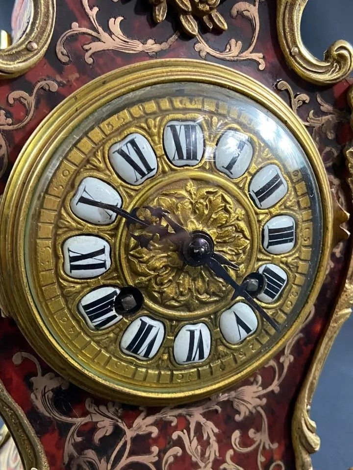 Orologio a cartello in stile Boulle del XIX secolo, periodo Napoleone III