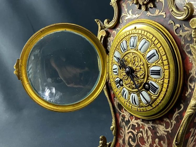 Orologio a cartello in stile Boulle del XIX secolo, periodo Napoleone III