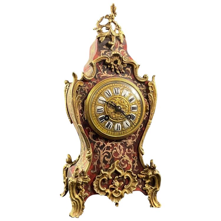 Orologio a cartello in stile Boulle del XIX secolo, periodo Napoleone III