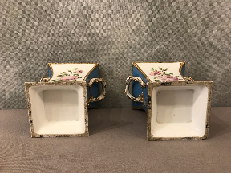 Pair of 19th century Vieux Paris porcelain vases