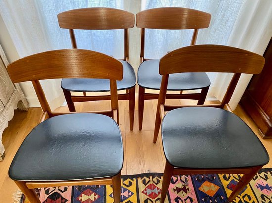 Set of 4 vintage chairs by WH Klein circa 1960