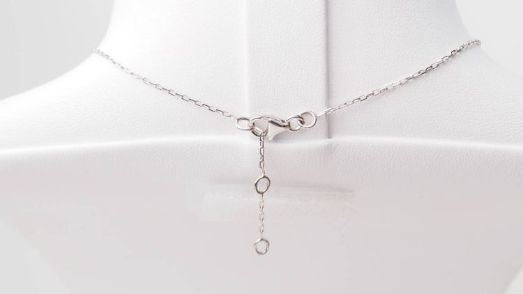 Collana in oro bianco, citrino e diamanti