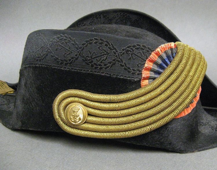 Bicorne d'Officier De La Marine Impériale Du Second Empire. 