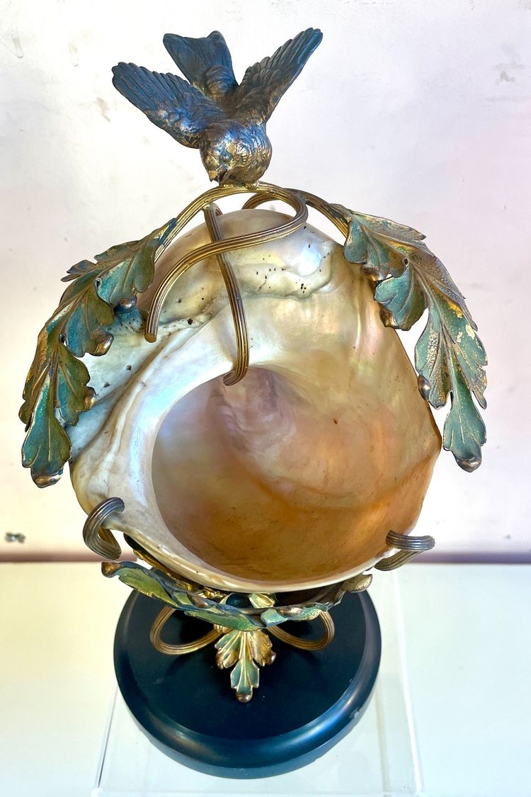 Art Nouveau Mounted Shell, 19th Century