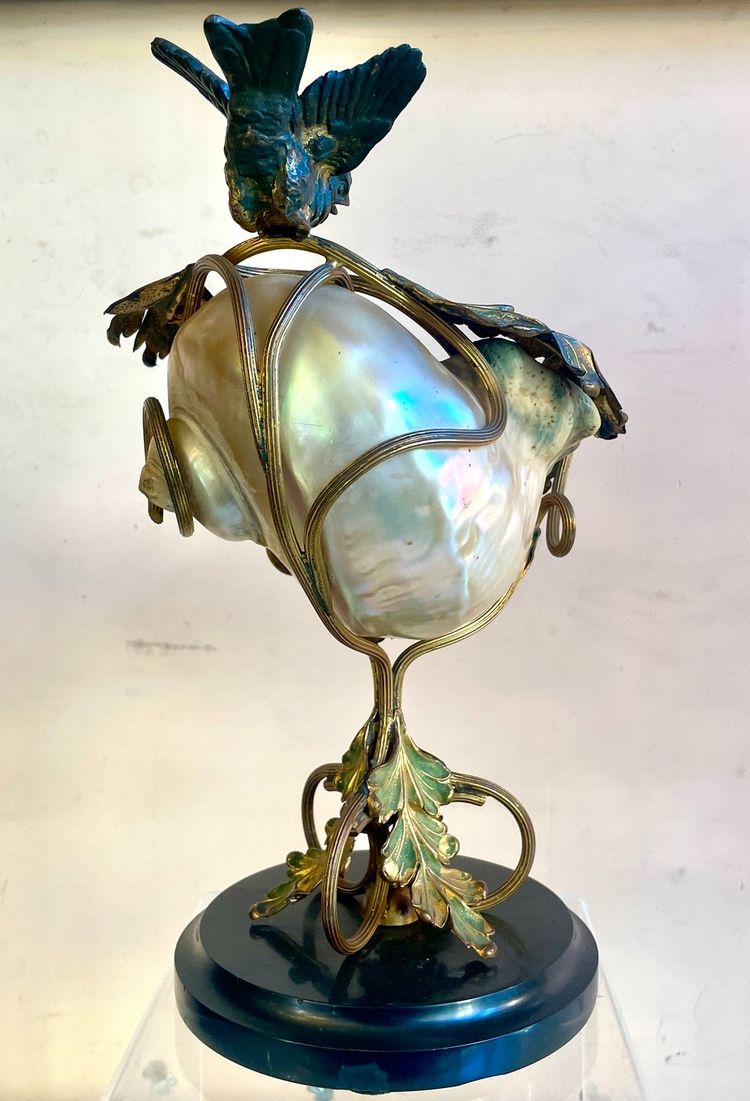 Art Nouveau Mounted Shell, 19th Century