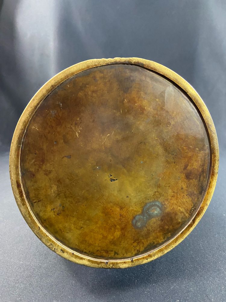 Grande vaso in bronzo del XIX secolo con disegno di uccelli Giappone Meiji