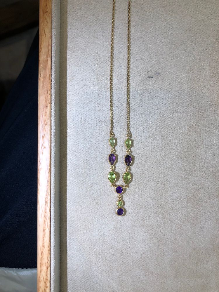 Amethyst und Peridot Halskette