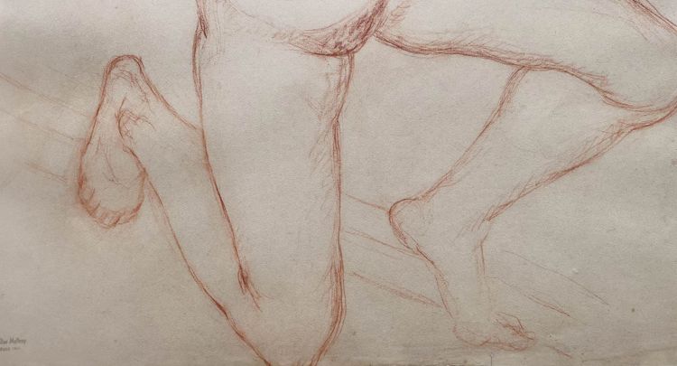 La danza - Disegno a carboncino di Charles Malfray