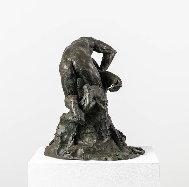 Esclave III - Sculpture en bronze de Guy Le Perse - Nu masculin 