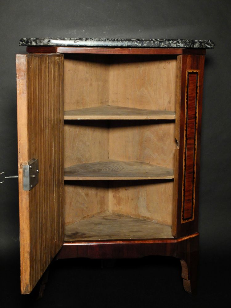 Louis XVI period corner cabinet