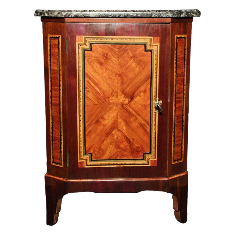 Louis XVI period corner cabinet