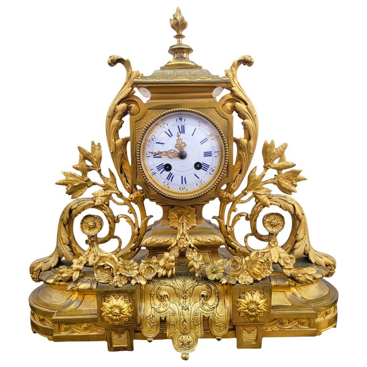 Orologio in bronzo dorato, Napoleone III, XIX secolo