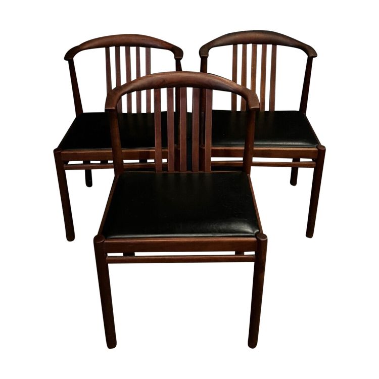 Suite di 3 sedie scandinave in teak di Svante Skogh 1960