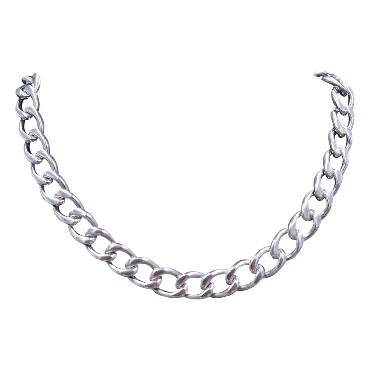 Collana in maglia d'argento, 98,1 grammi.