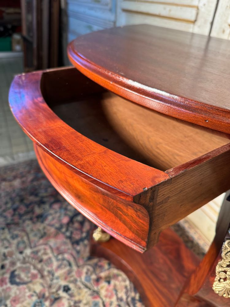 Pair of Napoleon 1 st mahogany and bronze consoles