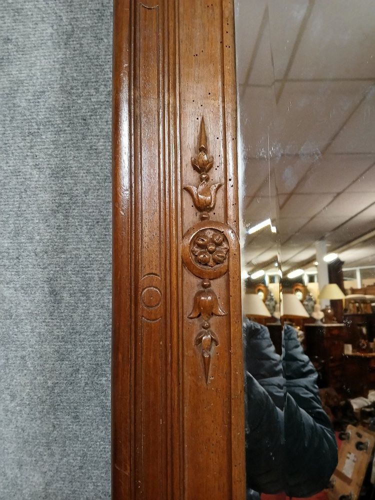 Louis XV rocaille mirror in solid walnut circa 1880 / height 250cm