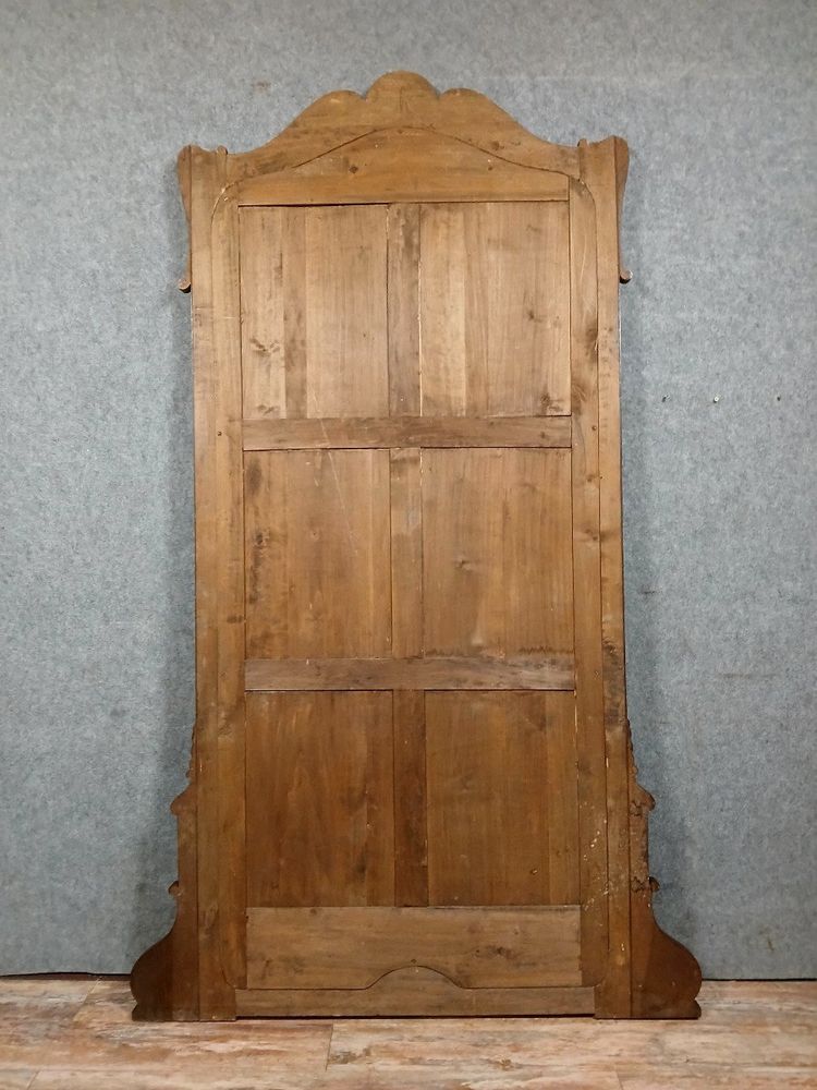 Louis XV rocaille mirror in solid walnut circa 1880 / height 250cm