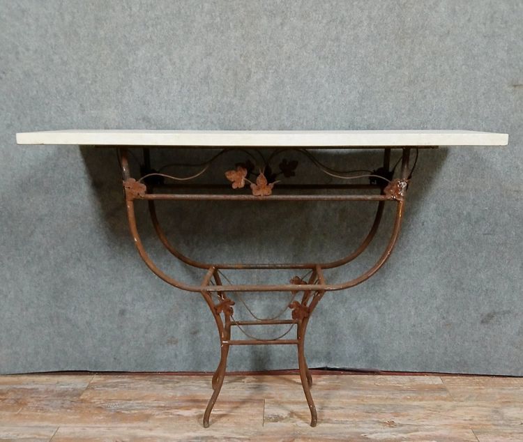 Art Deco wrought-iron console table, circa 1920