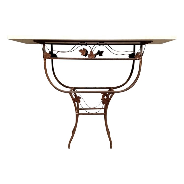 Art Deco wrought-iron console table, circa 1920