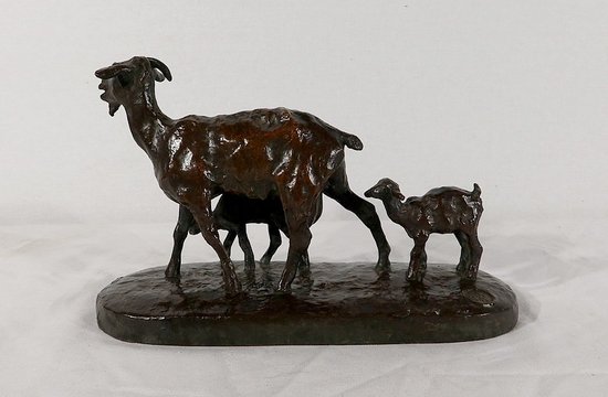  Bronze "Goat and its kids" by A.Bitter - 1st part of the 20th century