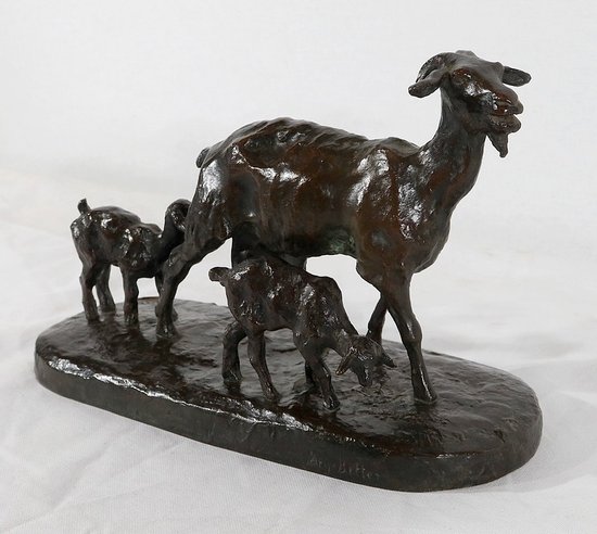  Bronze "Goat and its kids" by A.Bitter - 1st part of the 20th century