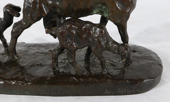  Bronze "Goat and its kids" by A.Bitter - 1st part of the 20th century