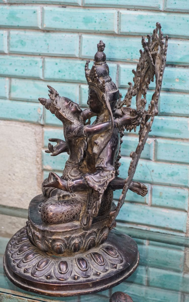 BUDDHA VAJRASATTVA BRONZO TIBETANO Fine XIX secolo