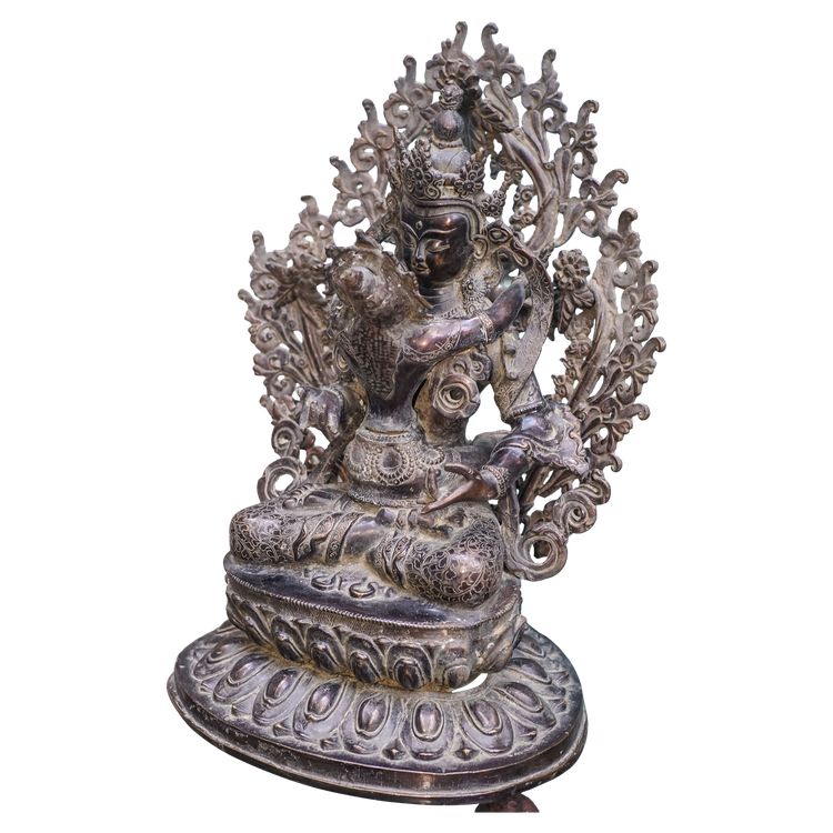 BUDDHA VAJRASATTVA BRONZO TIBETANO Fine XIX secolo