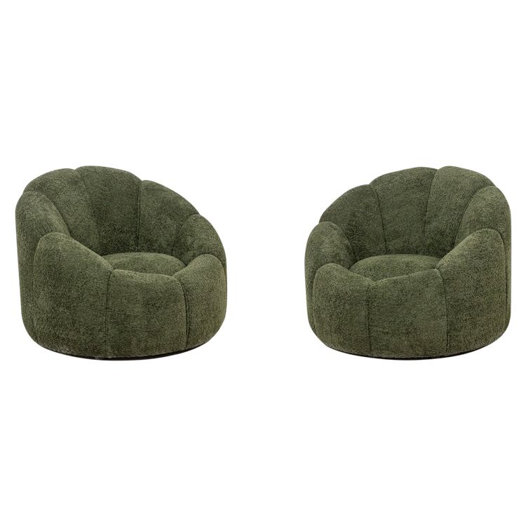 Pair of armchairs in bouclette fabric. Contemporary. LS62021908P