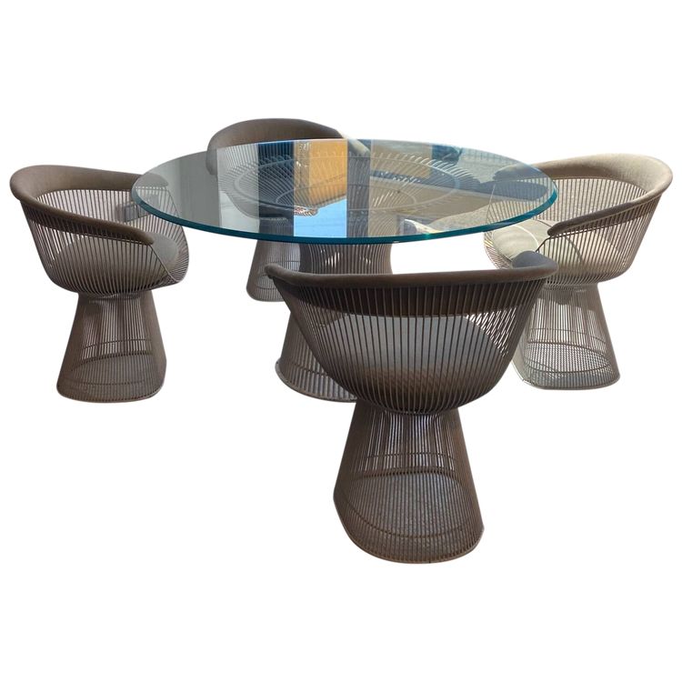 Warren Platner Tisch und 4 Sessel Set Knoll Edition