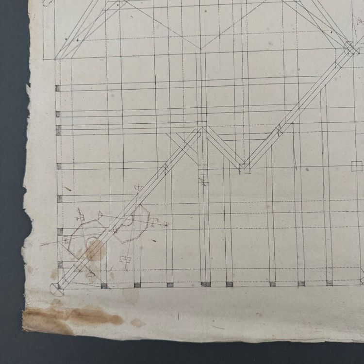 Disegni o schizzi di un falegname Compagnon du Devoir, XIX secolo