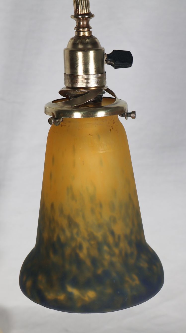 Lampada da scrivania Muller in bronzo, 1900 circa