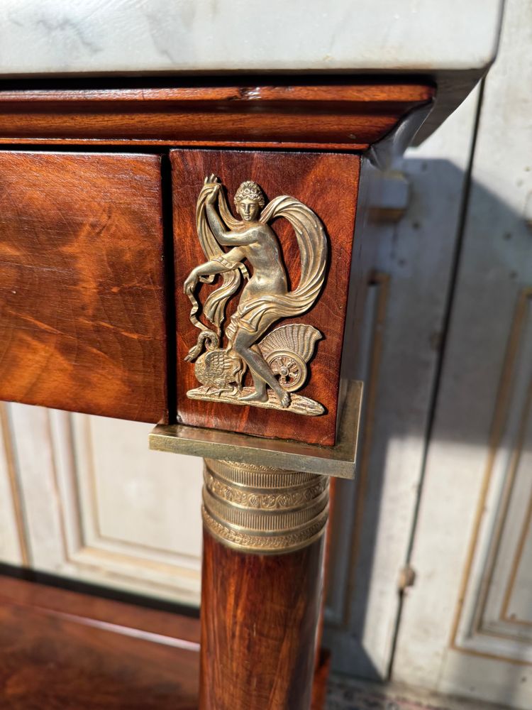 Napoleon 1st console in mahogany and bronzes, early 19th century