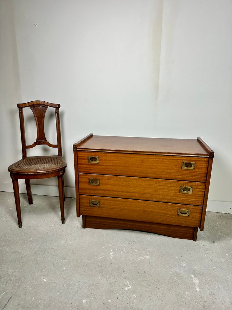 Commode marine en placage de teck Gautier france 1960