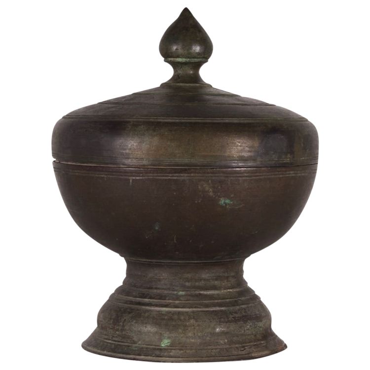 Burmese bronze covered bowl Taungû / Nyaung-yan