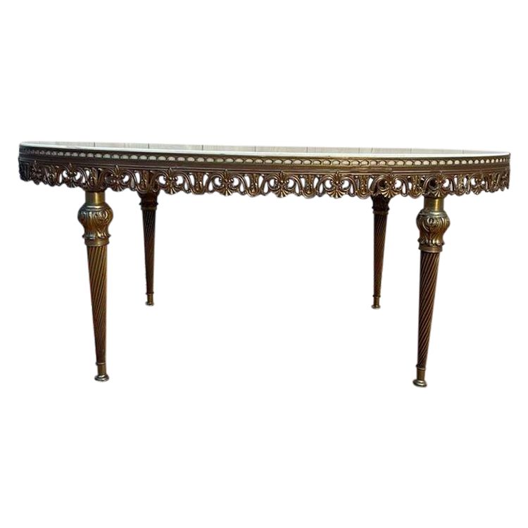 Louis XVI style oval coffee table