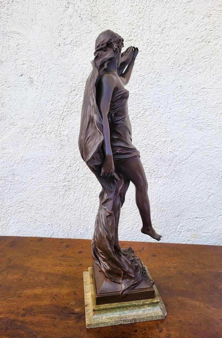 E Marioton, Pompeian Dancer, Bronze Signed, Late 19th Early 20th Century